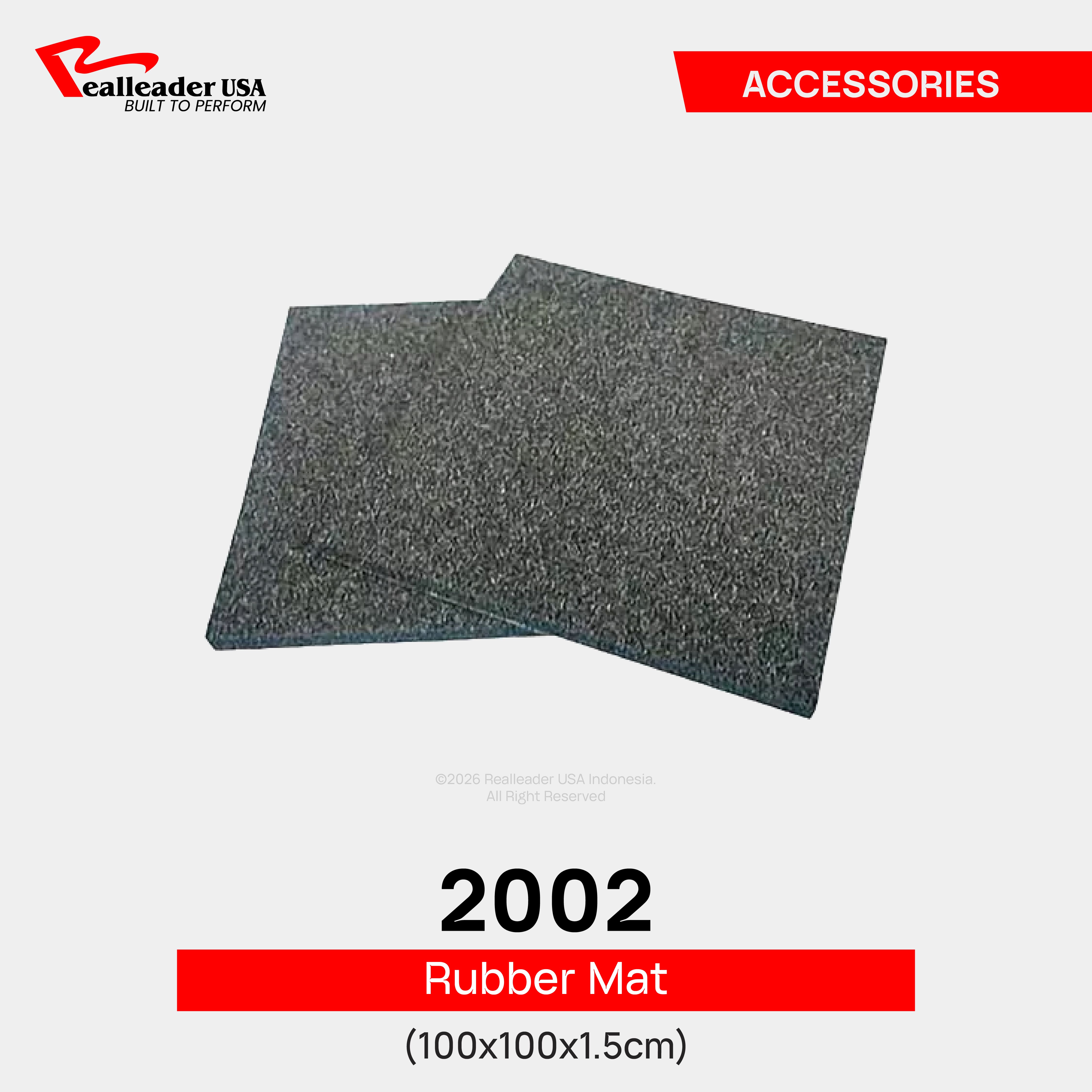 2002 Rubber Mat 100x100x1,5cm