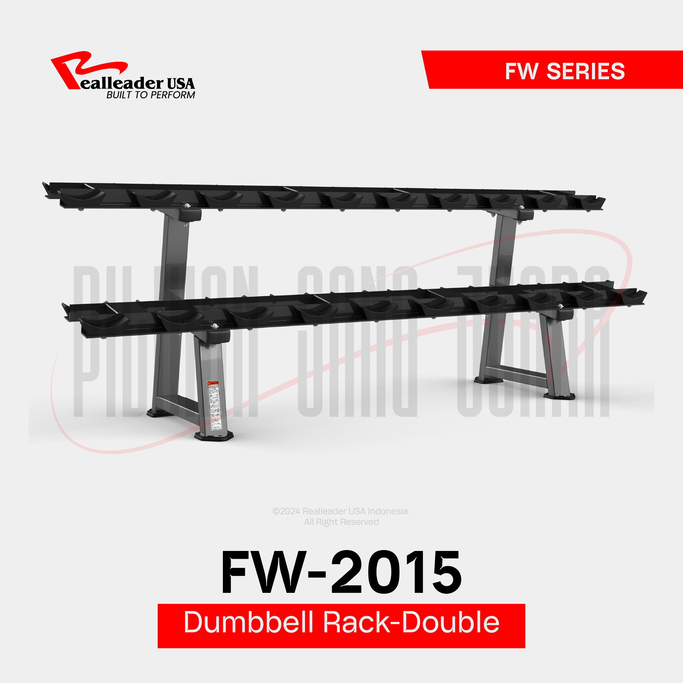 FW-2015 Dumbbell Rack-Double
