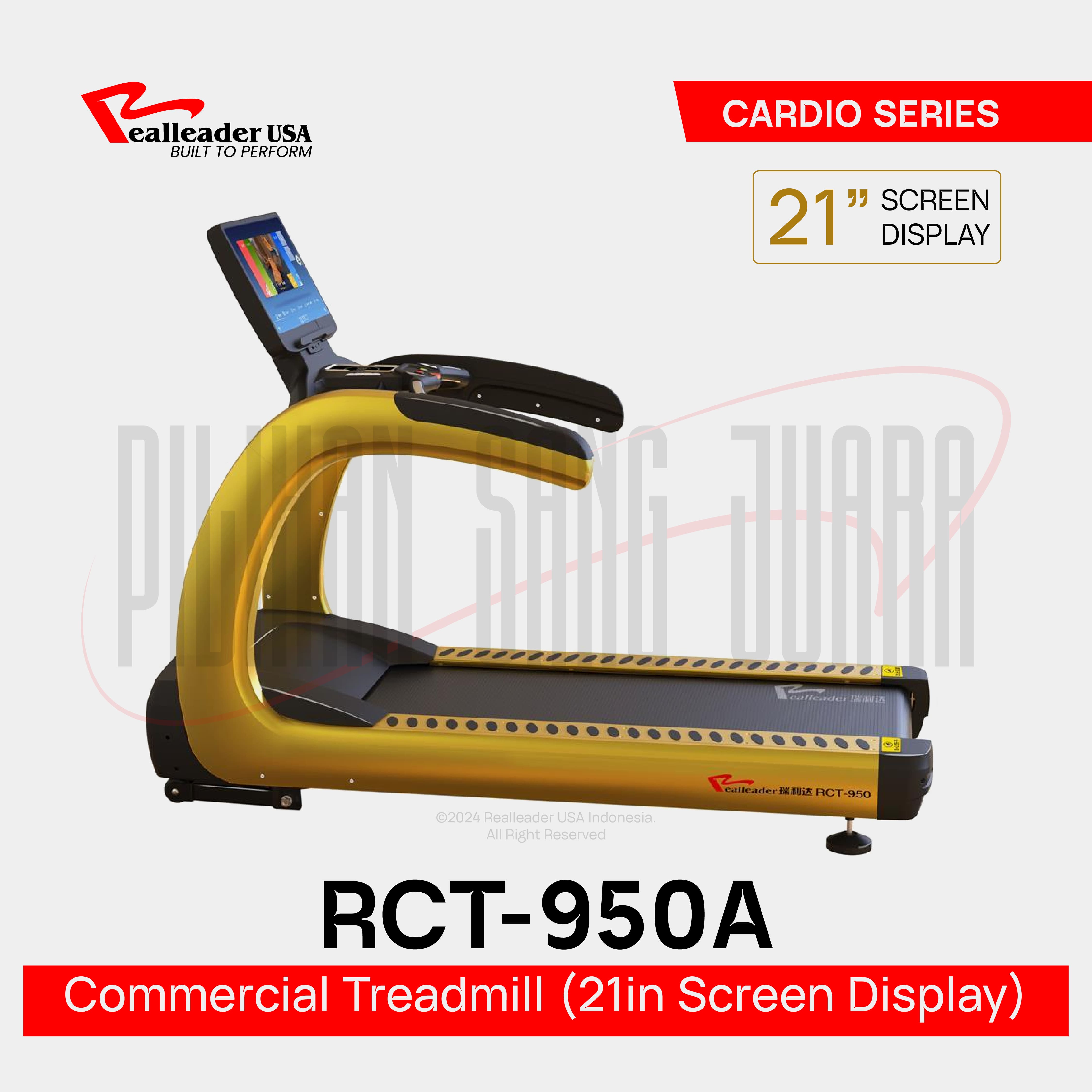 RCT-950A Commercial Treadmill 21 Inch