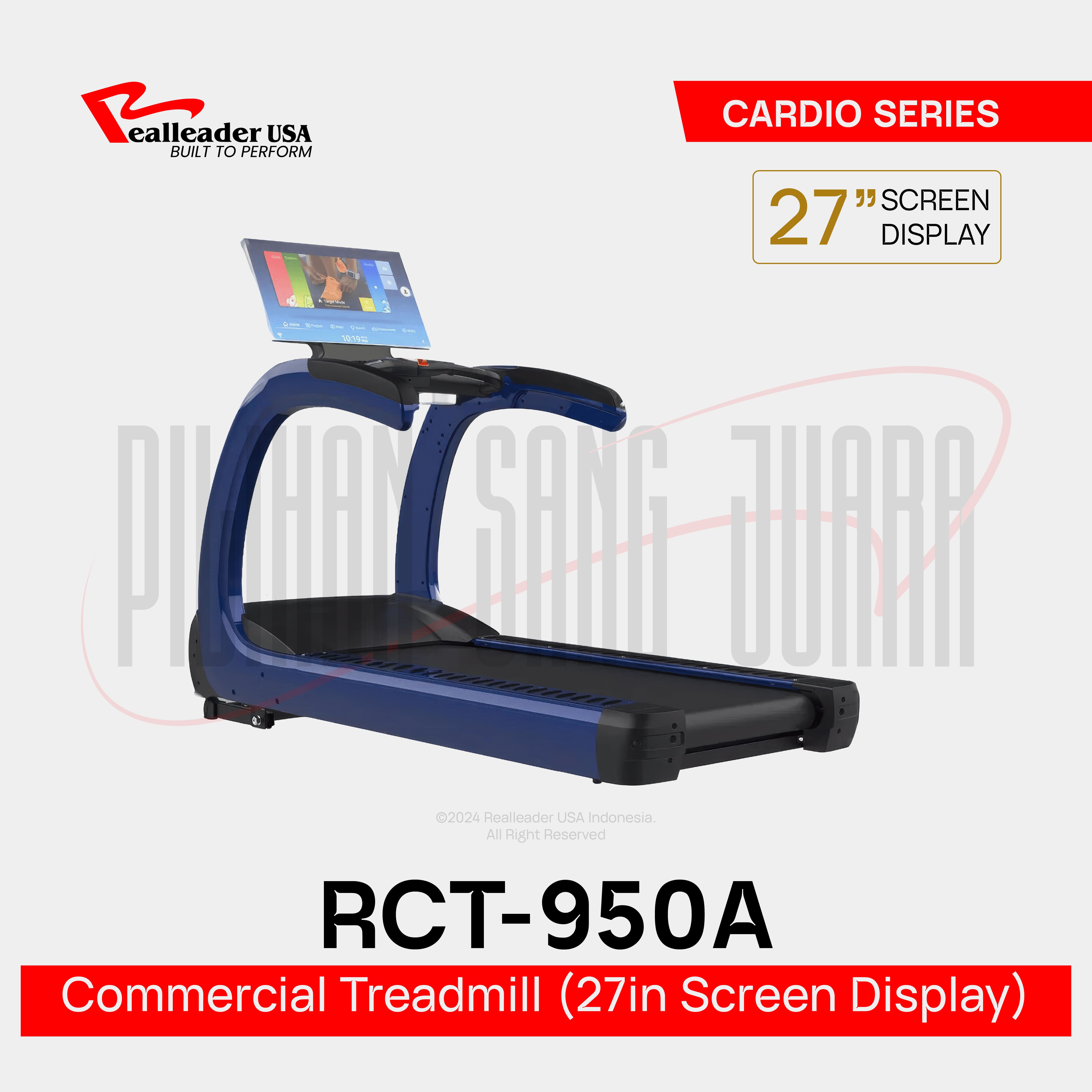 RCT-950A Commercial Treadmill 27 Inch