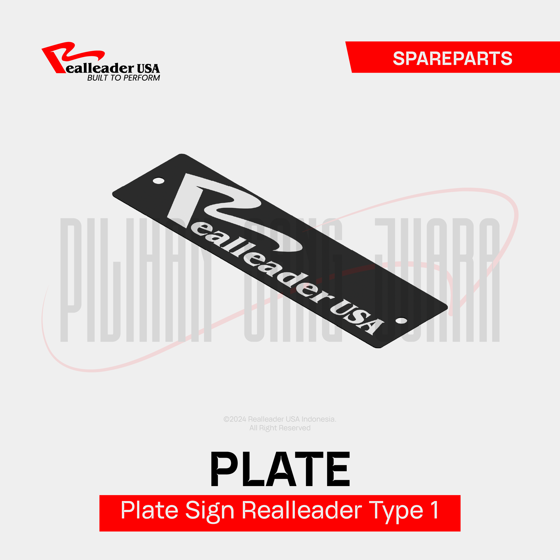 Plate Sign Realleader Type 1