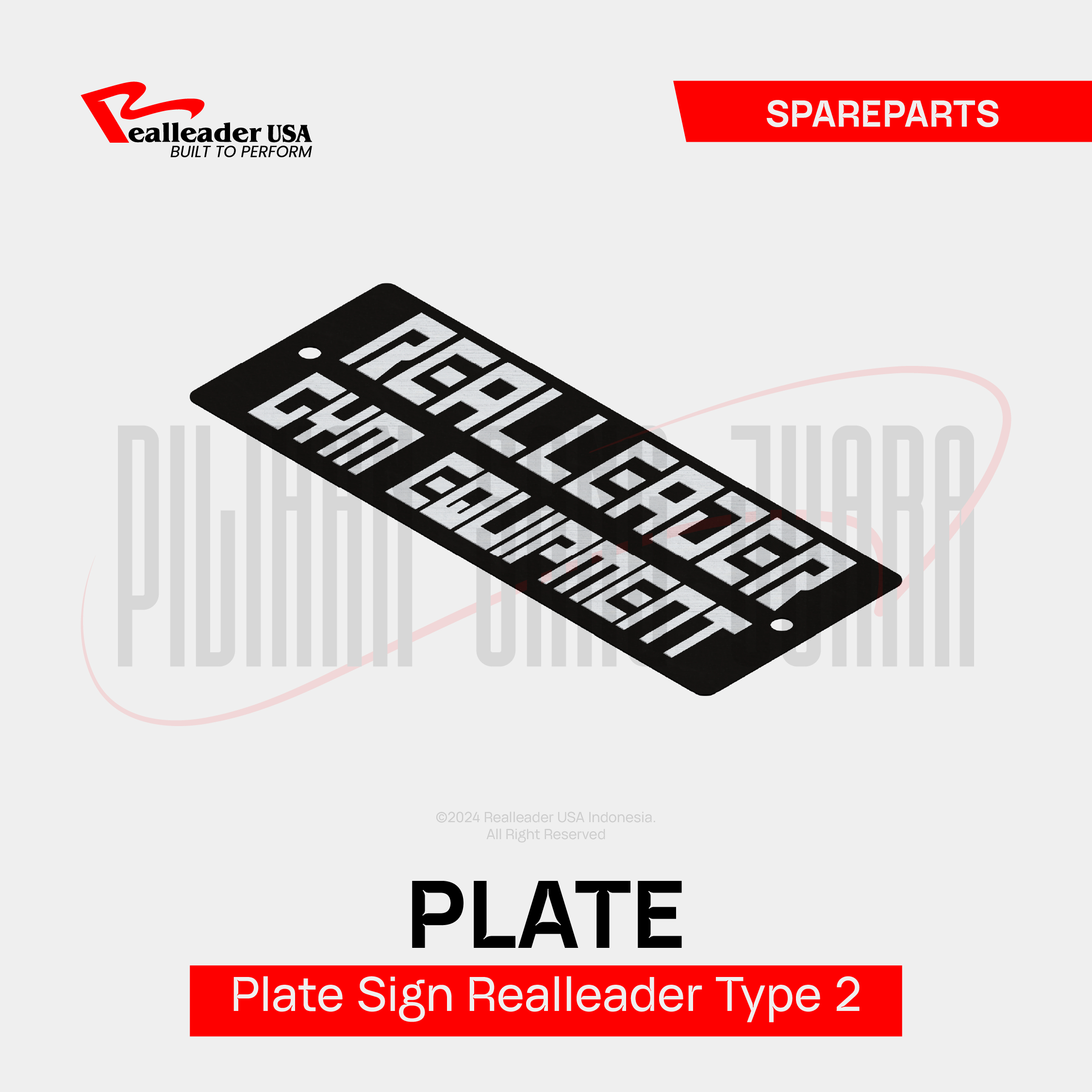 Plate Sign Realleader Type 2